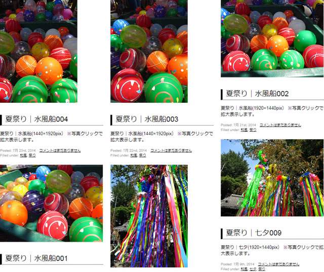 祭りのカテゴリー