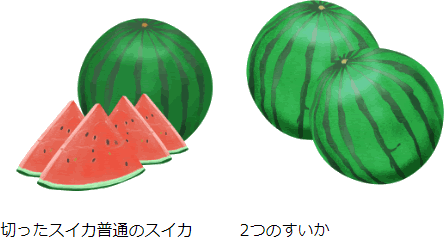 可愛いスイカのイラスト