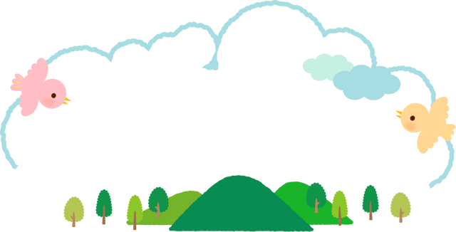 もこもこ雲の枠・フレームのイラスト