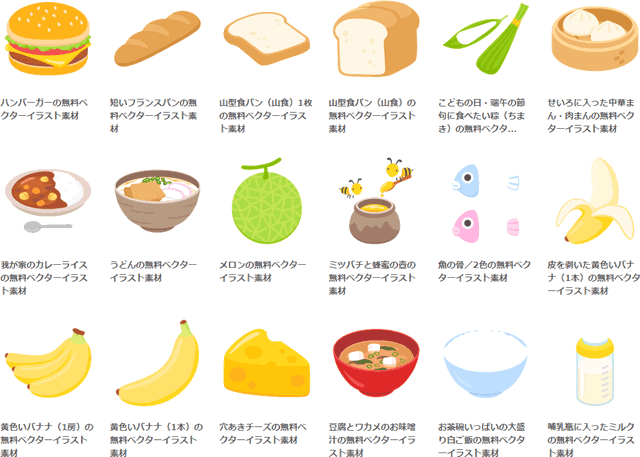 食べ物のカテゴリー