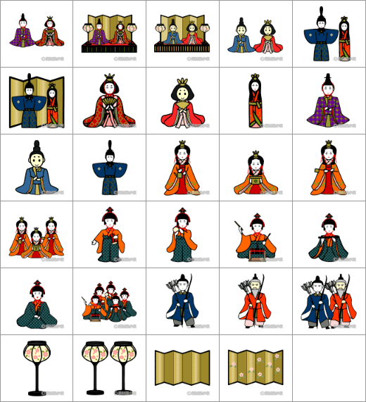 3月のイラスト・ひな人形